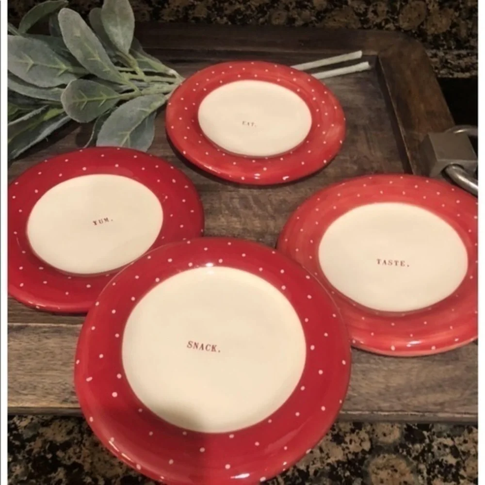4‎ Rae Dunn by Magenta Artisan Plates